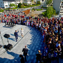 Kronprinsparet besøker kulturhuset Plassen i Molde (Foto: Stian Lysberg Solum / NTB scanpix)